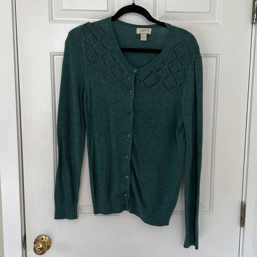 Teal cardigan from Loft! (L)